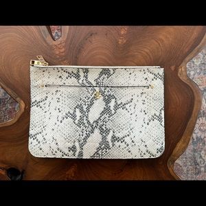 Ann Taylor White Leopard Print Purse
